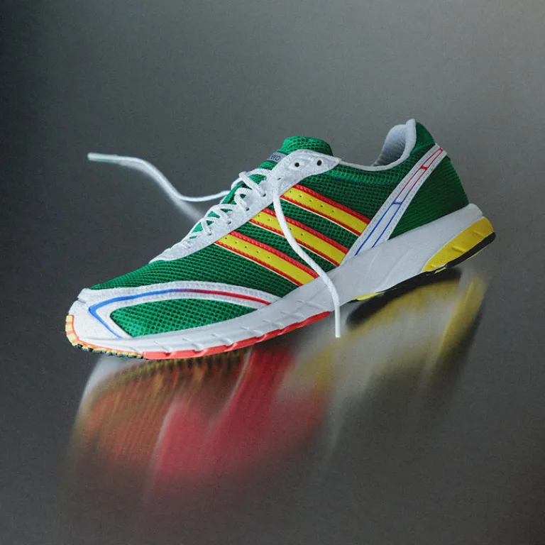 Vegane Sneaker*Adidas Adizero Adios OG Green / Cloud White / Bright Red