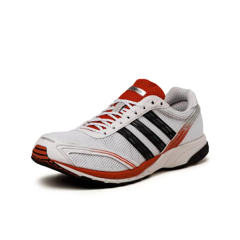Vegane Sneaker|Weiße Sneaker*Adidas Adizero Adios OG Cloud White / Preloved Red / Core Black