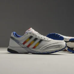 Vegane Sneaker|Weiße Sneaker*Adidas Adizero Adios OG W Crystal White / Royal Blue / Yellow