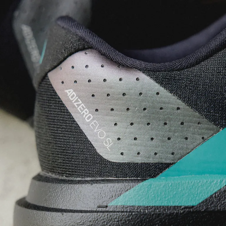 Vegane Sneaker|Laufschuhe*Adidas adizero Evo SL M Core Black / Pure Teal / Grey Four
