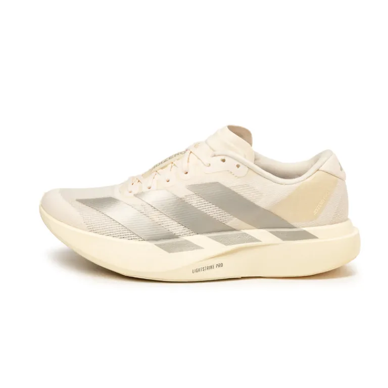 Vegane Sneaker|Laufschuhe*Adidas adizero Evo SL W Wonder White / Cyber Metallic / Warm Vanilla