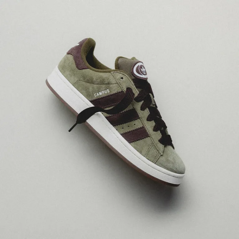 Leder Sneaker|Chunky Sneaker*Adidas Campus 00s Olive Strata / Dark Brown / Cloud White