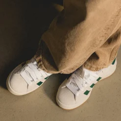 Leder Sneaker|Chunky Sneaker*Adidas Campus 00s W Crystal White / Core White / Collegiate Green
