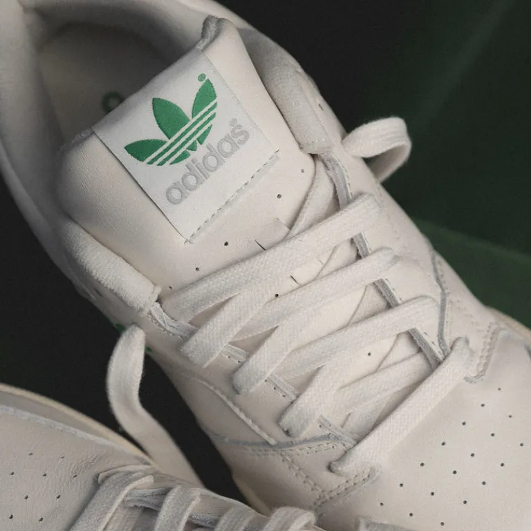 Leder Sneaker|Weiße Sneaker*Adidas Continental 87 Core White / Court Green / Cream White