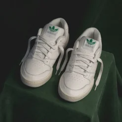 Leder Sneaker|Weiße Sneaker*Adidas Continental 87 Core White / Court Green / Cream White