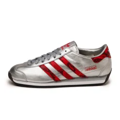 Leder Sneaker|Terrace Casual Sneaker*Adidas Country Japan Silver Metallic / Better Scarlet / Core Black