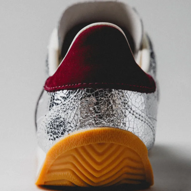 Leder Sneaker|Terrace Casual Sneaker*Adidas Country OG W Silver Metallic / Maroon / Off White