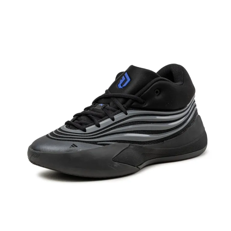 High-Top Sneaker|Leder Sneaker*Adidas Dame X Core Black / Iron Metallic / Lucid Blue