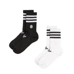 Socken*Adidas Embroidered Football Crew Socks 2 Pairs White / Black
