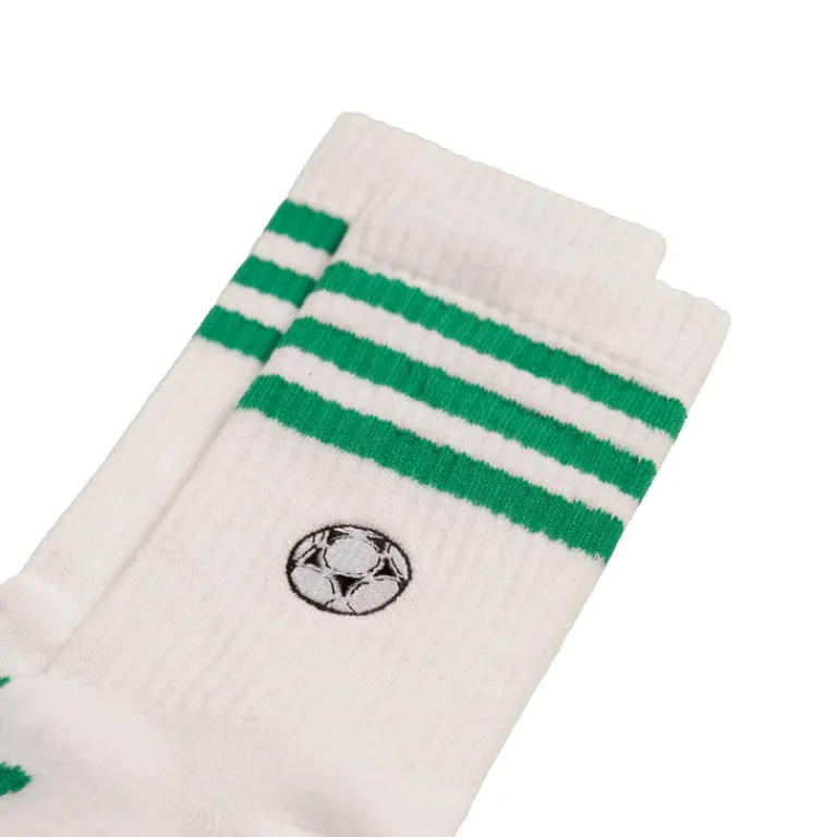 Socken*Adidas Embroidered Football Crew Socks 2 Pairs White / Team Royal Blue / Semi Court Green