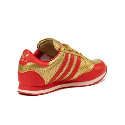 Leder Sneaker|Terrace Casual Sneaker*Adidas Galaxy OG Gold Metallic / Red / Off White