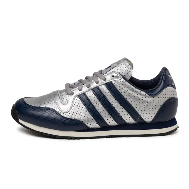 Leder Sneaker*Adidas Galaxy OG Silver Metallic / Night Indigo / Off White