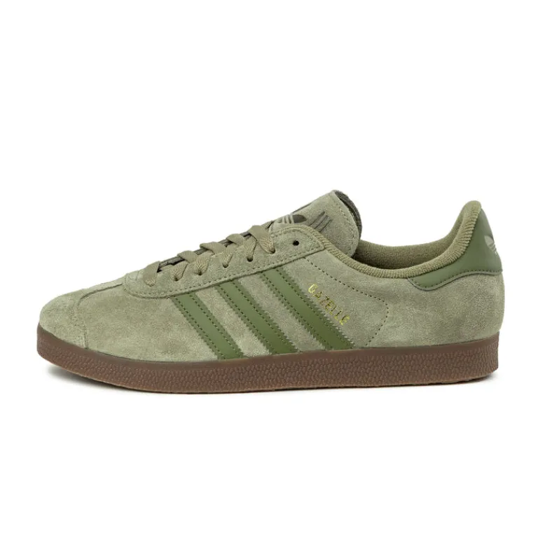 Leder Sneaker|Terrace Casual Sneaker*Adidas Gazelle Orbit Green / Focus Olive / Gold Metallic