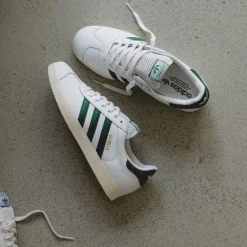 Leder Sneaker|Terrace Casual Sneaker*Adidas Gazelle Core White / Collegiate Green / Cream White