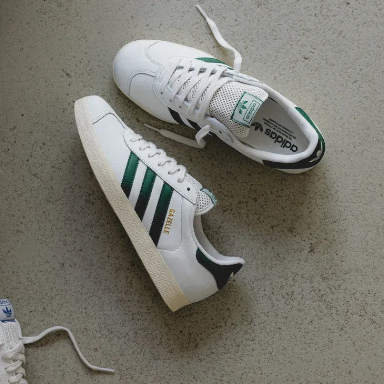 Leder Sneaker|Terrace Casual Sneaker*Adidas Gazelle Core White / Collegiate Green / Cream White