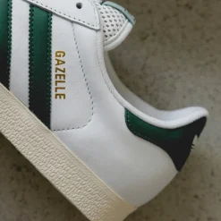Leder Sneaker|Terrace Casual Sneaker*Adidas Gazelle Core White / Collegiate Green / Cream White
