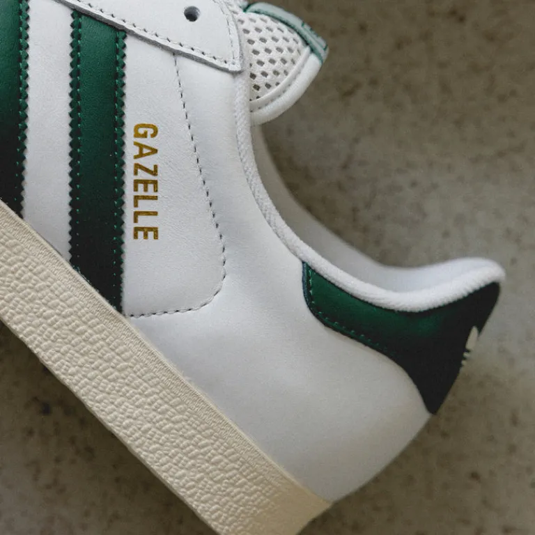Leder Sneaker|Terrace Casual Sneaker*Adidas Gazelle Core White / Collegiate Green / Cream White