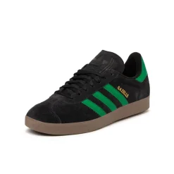 Leder Sneaker|Terrace Casual Sneaker*Adidas Gazelle Core Black / Court Green / Cloud White