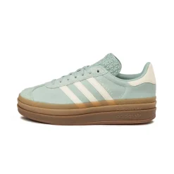 Leder Sneaker|Chunky Sneaker*Adidas Gazelle Bold W Ashen Green / Off White / Gum