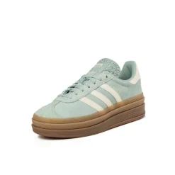 Leder Sneaker|Chunky Sneaker*Adidas Gazelle Bold W Ashen Green / Off White / Gum