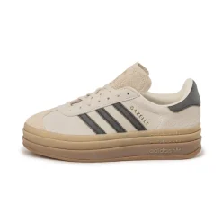 Plateau Sneaker|Leder Sneaker*Adidas Gazelle Bold W Cream White / Core Black / Sand Strata