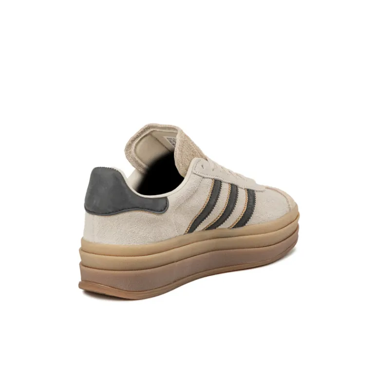 Plateau Sneaker|Leder Sneaker*Adidas Gazelle Bold W Cream White / Core Black / Sand Strata