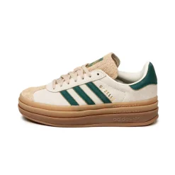 Leder Sneaker|Plateau Sneaker*Adidas Gazelle Bold W Cream White / Collegiate Green / Magic Beige