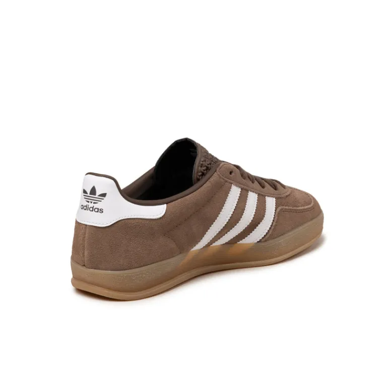 Leder Sneaker|Terrace Casual Sneaker*Adidas Gazelle Indoor Earth Strata / Footwear White / Gold Metallic