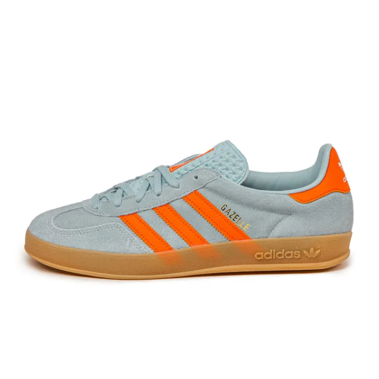 Leder Sneaker|Terrace Casual Sneaker*Adidas Gazelle Indoor Wonder Blue / Orange / Footwear White