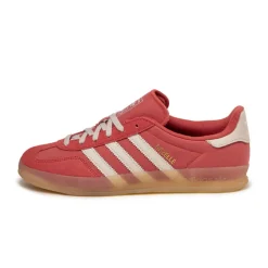 Leder Sneaker|Terrace Casual Sneaker*Adidas Gazelle Indoor Crew Red / Aluminium / Magic Beige