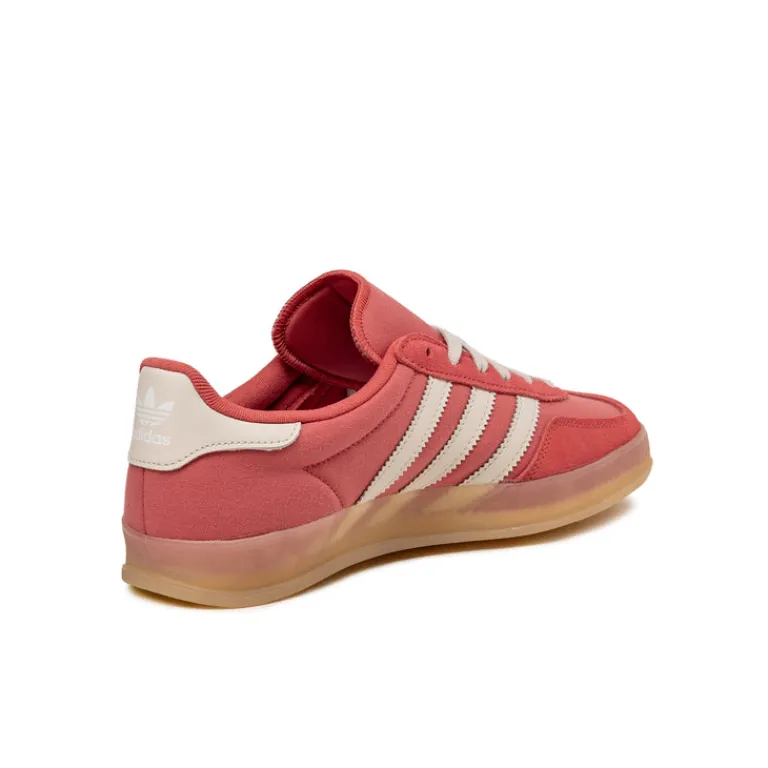 Leder Sneaker|Terrace Casual Sneaker*Adidas Gazelle Indoor Crew Red / Aluminium / Magic Beige