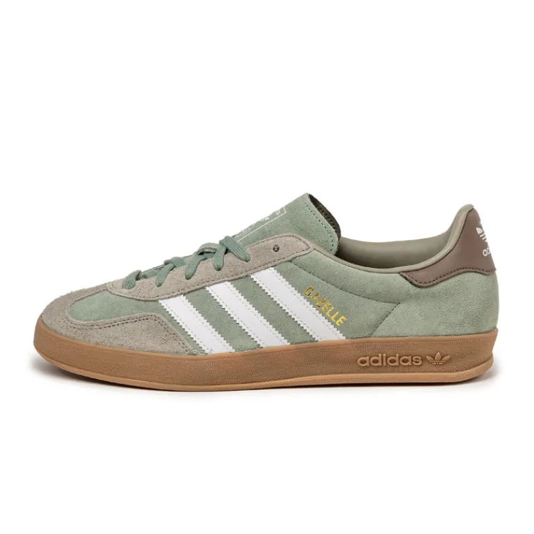 Leder Sneaker|Terrace Casual Sneaker*Adidas Gazelle Indoor Silver Pebble / Silver Green / Footwear White
