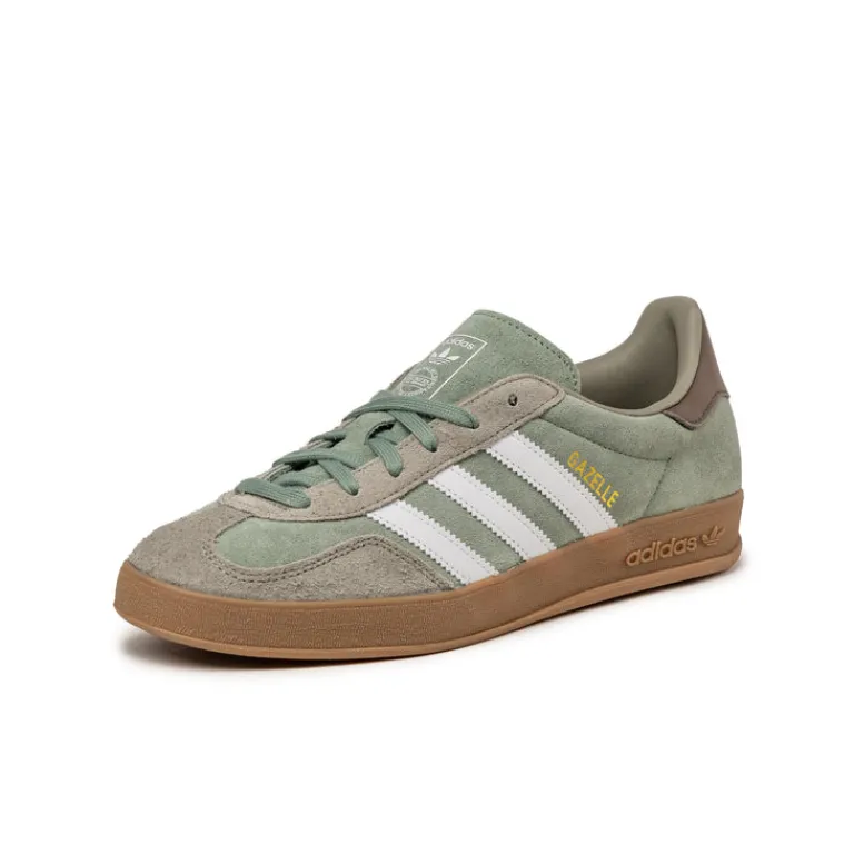 Leder Sneaker|Terrace Casual Sneaker*Adidas Gazelle Indoor Silver Pebble / Silver Green / Footwear White