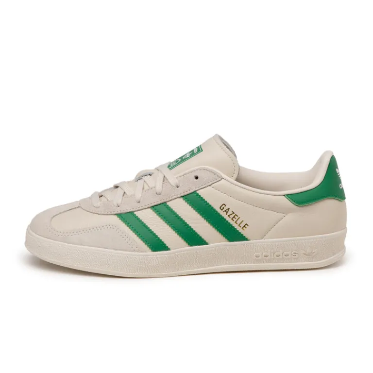 Leder Sneaker|Terrace Casual Sneaker*Adidas Gazelle Indoor Core White/ Green / Wonder White