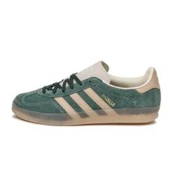 Leder Sneaker|Terrace Casual Sneaker*Adidas Gazelle Indoor Shadow Green / Warm Sandstone / Wonder White