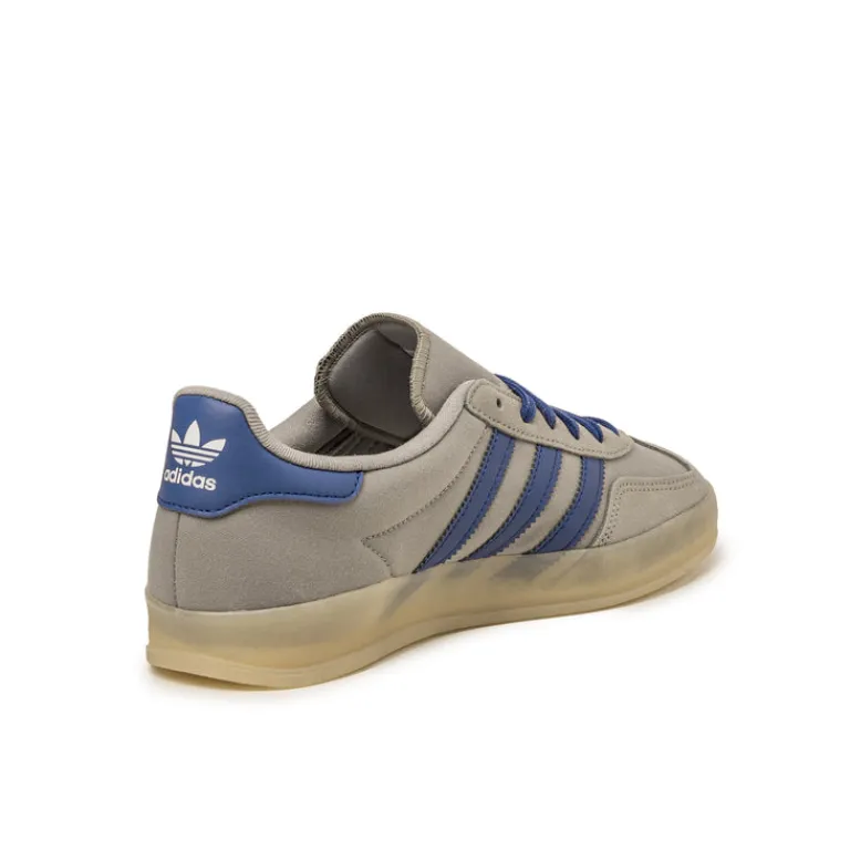 Leder Sneaker|Terrace Casual Sneaker*Adidas Gazelle Indoor Silver Pebble / Victory Blue / Magic Beige
