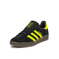 Leder Sneaker|Terrace Casual Sneaker*Adidas Gazelle Indoor Core Black / Solar Yellow / Cloud White