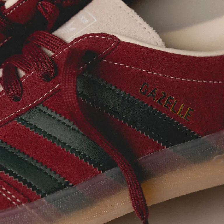 Leder Sneaker|Terrace Casual Sneaker*Adidas Gazelle Indoor Shadow Red / Shadow Green / Wonder White