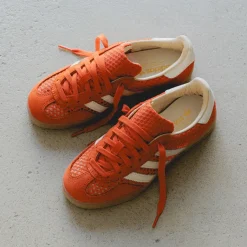 Leder Sneaker|Terrace Casual Sneaker*Adidas Gazelle Indoor Glow Ambe / Off White / Magic Beige