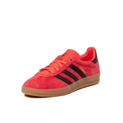 Leder Sneaker|Terrace Casual Sneaker*Adidas Gazelle Indoor Luzid Red / Core Black / Gold Metallic