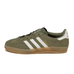 Leder Sneaker|Terrace Casual Sneaker*Adidas Gazelle Indoor live Strata / Footwear White / Gold Metallic