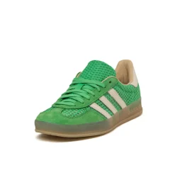 Leder Sneaker|Terrace Casual Sneaker*Adidas Gazelle Indoor Energy Green / Off White / Magic Beige