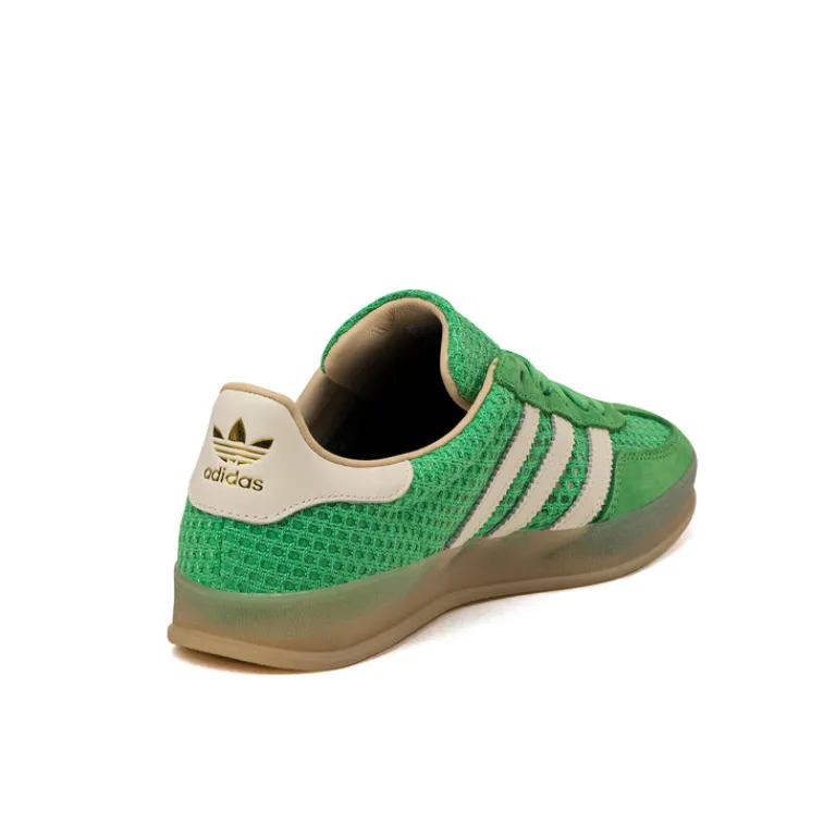 Leder Sneaker|Terrace Casual Sneaker*Adidas Gazelle Indoor Energy Green / Off White / Magic Beige