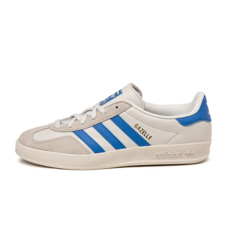 Leder Sneaker|Terrace Casual Sneaker*Adidas Gazelle Indoor Crystal White / Blue / Grey One