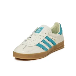 Leder Sneaker|Terrace Casual Sneaker*Adidas Gazelle Indoor *Amalfi Days* Chalk White / Hi-Res Aqua / Gum