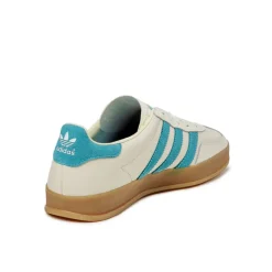 Leder Sneaker|Terrace Casual Sneaker*Adidas Gazelle Indoor *Amalfi Days* Chalk White / Hi-Res Aqua / Gum