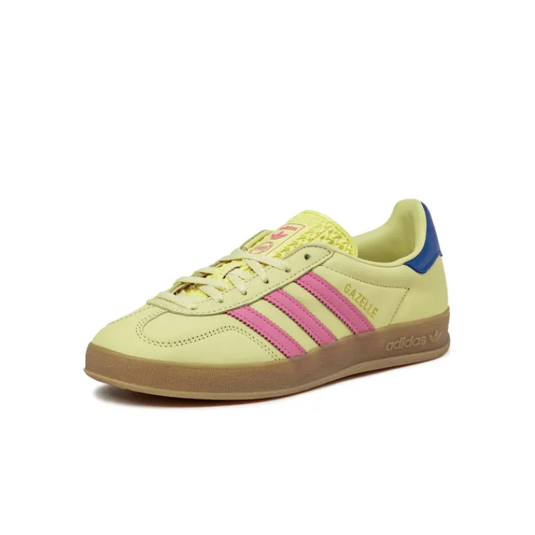 Leder Sneaker|Terrace Casual Sneaker*Adidas Gazelle Indoor W Powder Yellow / Lucid Pink / Royal Blue