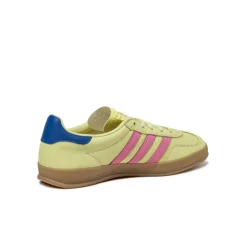 Leder Sneaker|Terrace Casual Sneaker*Adidas Gazelle Indoor W Powder Yellow / Lucid Pink / Royal Blue