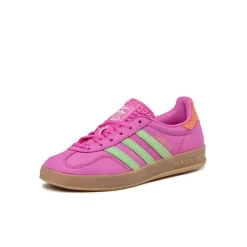 Leder Sneaker|Terrace Casual Sneaker*Adidas Gazelle Indoor W Semi Lucid Fuchsia / Semi Green Spark / Signal Coral