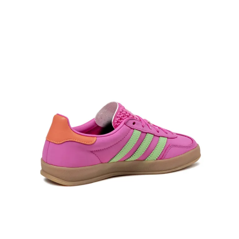 Leder Sneaker|Terrace Casual Sneaker*Adidas Gazelle Indoor W Semi Lucid Fuchsia / Semi Green Spark / Signal Coral